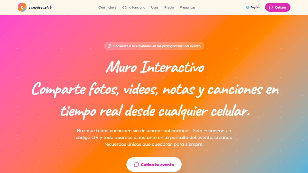 Cómplices.club screenshot