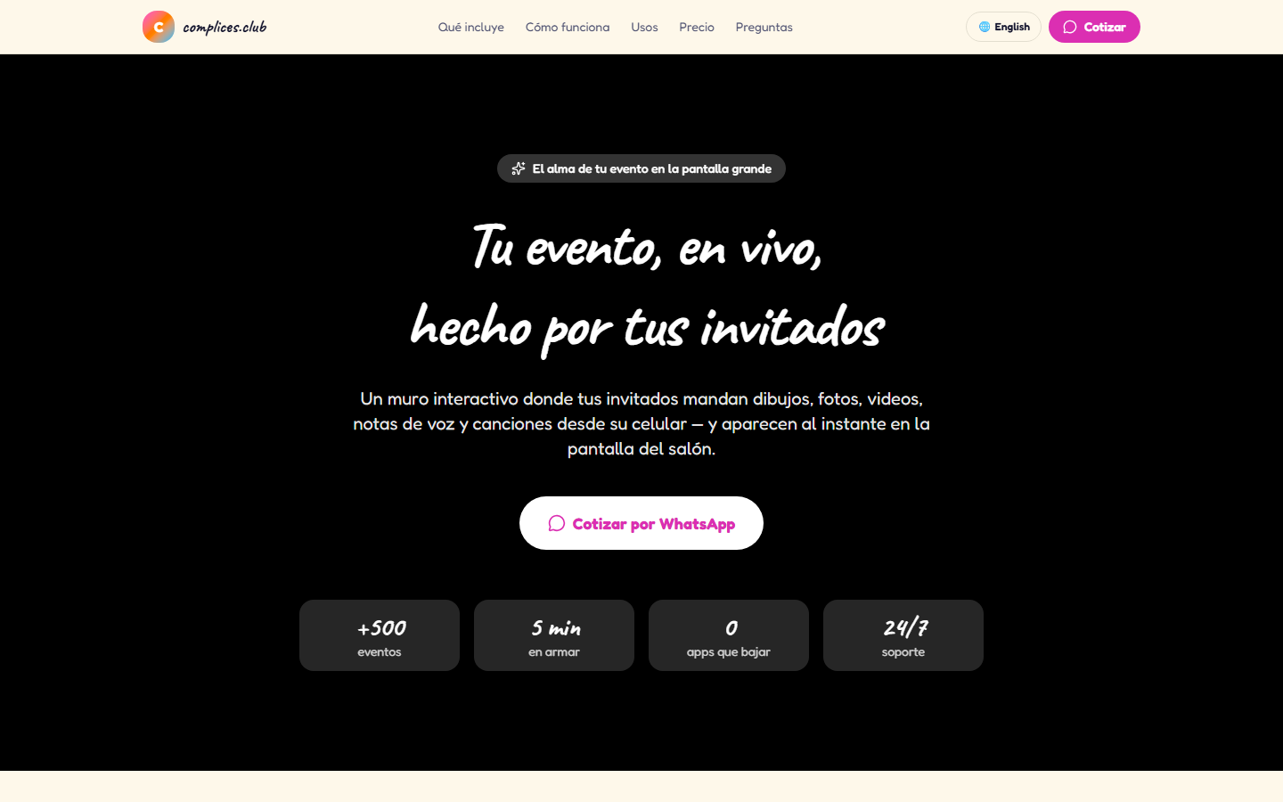 Cómplices.club screenshot